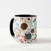 Mug Rétro motif floral 2 (Devant gauche)