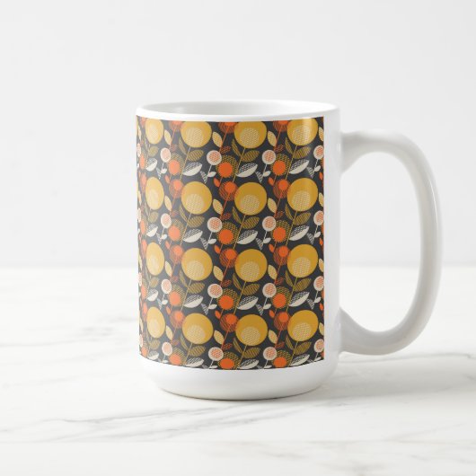 Mug Rétro motif floral classique (Droite)