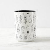 Mug Rétro motif inspiré de plume (Centre)