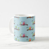 Mug Rétro motif mignon de hibou (Devant gauche)