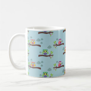 Mug Rétro motif mignon de hibou