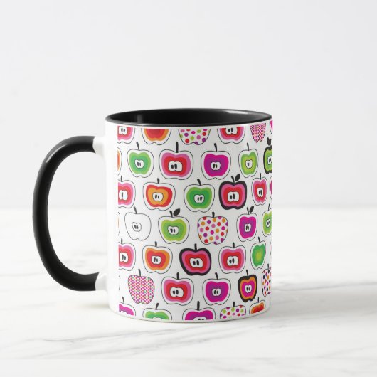 Mug Rétro motif mignon de pomme (Gauche)