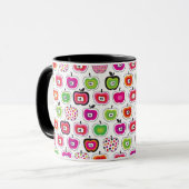 Mug Rétro motif mignon de pomme (Devant gauche)