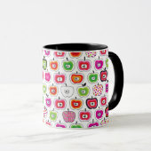 Mug Rétro motif mignon de pomme (Devant droit)