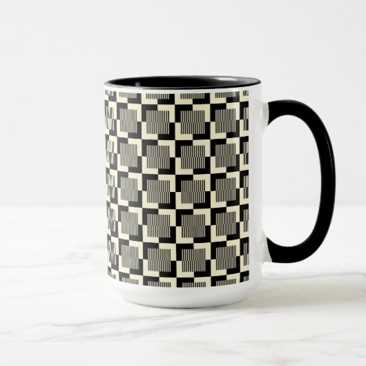 Mug Rétro motif noir et bronzage (Droite)
