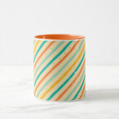 Mug Rétro motif rayé grunge (Centre)