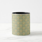 Mug Rétro motif vert et jaune vintage (Centre)