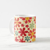 Mug Retro. Motifs floraux (Devant gauche)