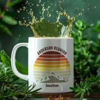 Retro Mountain Sunset Cute Personnalisé