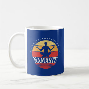Mug Retro Namaste, pose de yoga