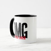 Mug Retro Ne vous souciez pas Funny OMG Pun Nouveauté  (Devant gauche)
