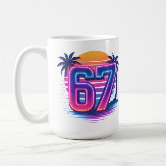 Mug Retro Neon 67 Esthétique (Gauche)