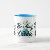 Mug Retro Neon "Bowling Is My Cardio" Funny Bowling (Centre)