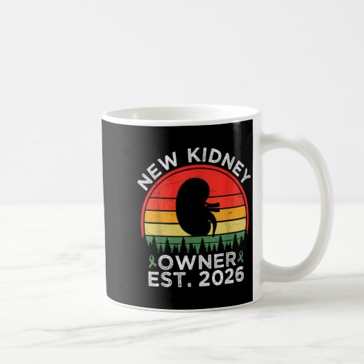 Mug Retro New Kidney Owner Est. 2026 Kidney Transplant (Droite)