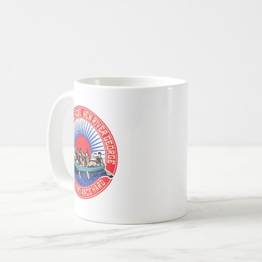 Mug Retro New River George Rafting  (Devant gauche)
