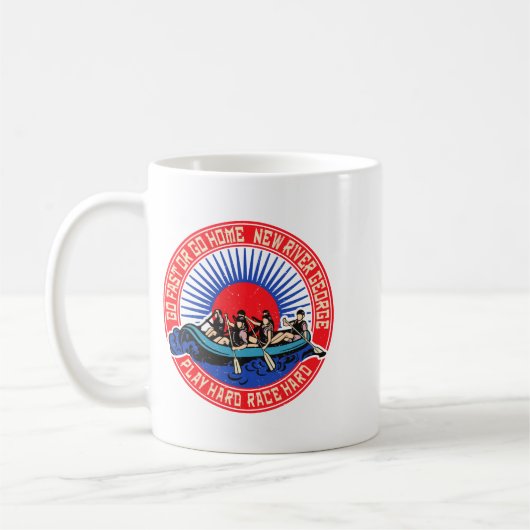 Mug Retro New River George Rafting (Gauche)