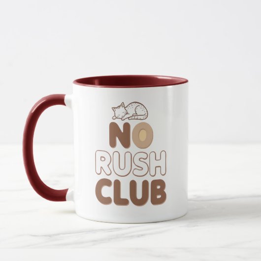 Mug Retro "No Rush Club" for Relaxing (Gauche)
