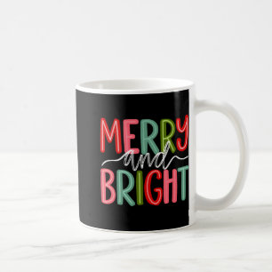 Mug Rétro Noël Joyeux et Lumineux Fête de Noël Famille