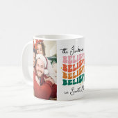Mug Retro nous croyons au Père Noël 2 photos (Devant gauche)