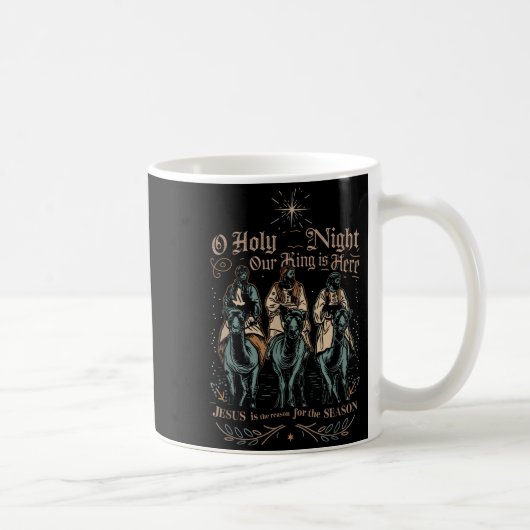 Mug Retro O Holy Night Our King Is Here Christian Reli (Droite)