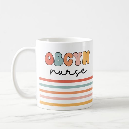 Mug Retro OBGYN Nurse (Gauche)