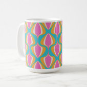 Mug Retro Ogee  Blue Orange Pink (Devant gauche)