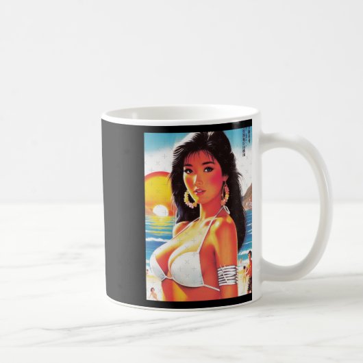 Mug Retro Oriental Girl Sticker  (Droite)