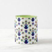 Mug rétro paon exotique de l'Inde (Centre)