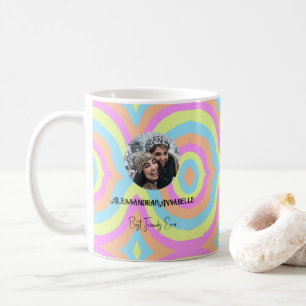 Mug Retro Pastel Rainbow Modèle photo meilleur ami