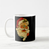 Mug Retro Patchwork Santa Claus Noël Preppy Joyeux Joy (Gauche)