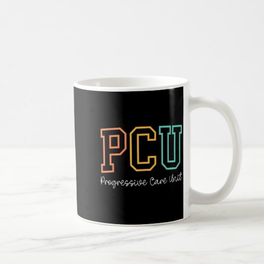 Mug Retro Pcu Progressive Care Unit Rn Nurse Nursing W (Droite)