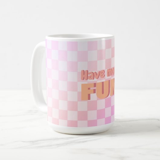 Mug Retro Peach Peach Fuzz Pink Gradient (Devant gauche)