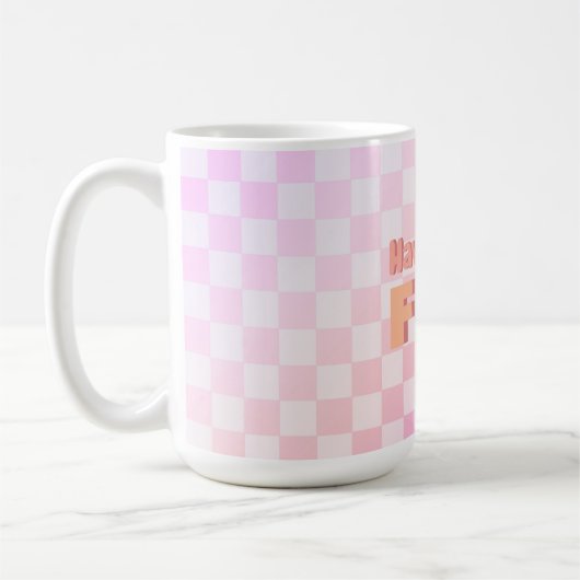 Mug Retro Peach Peach Fuzz Pink Gradient (Gauche)