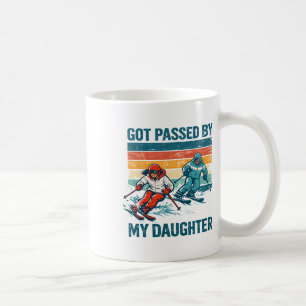 Mug Rétro Pié par ma fille drôle de ski Amour de ski