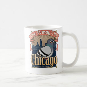 Mug Rétro pigeon de Chicago