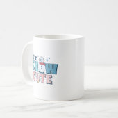 Mug Retro Pink Je suis Snow mignonne Winter Snowman (Devant gauche)