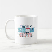 Mug Retro Pink Je suis Snow mignonne Winter Snowman (Gauche)