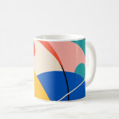Mug Retro Pink Teal Blue Geometric Abstract (Devant droit)