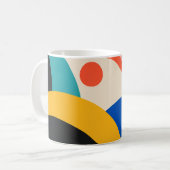 Mug Retro Pink Teal Blue Geometric Abstract (Devant gauche)