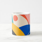 Mug Retro Pink Teal Blue Geometric Abstract (Centre)