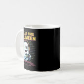 Mug Retro Pixel Ghost Gamer Halloween Cute Spooky Gami (Devant gauche)
