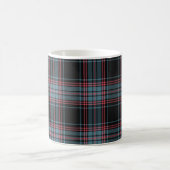 Mug Rétro plaid grunge noir et bleu (Centre)