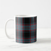 Mug Rétro plaid grunge noir et bleu (Gauche)
