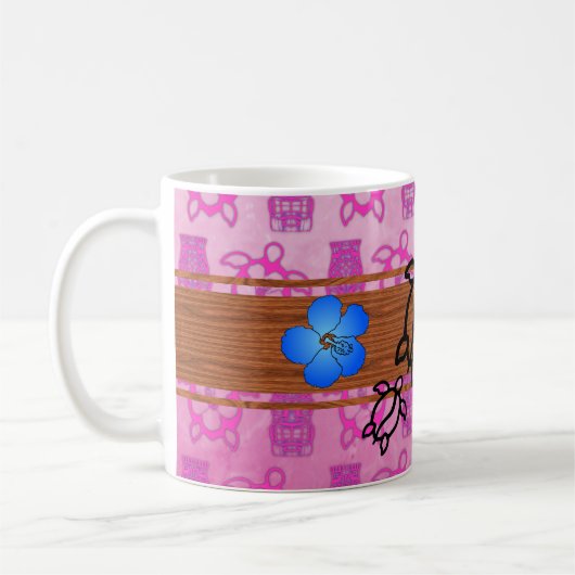 Mug Rétro planche de surf de Honu (Gauche)