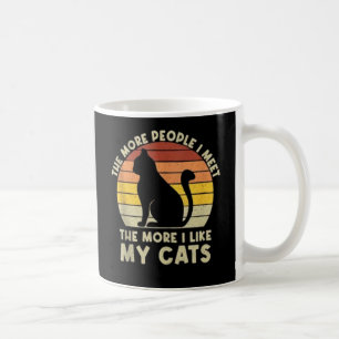 Mug Rétro Plus je rencontre de gens, plus j'aime mon c