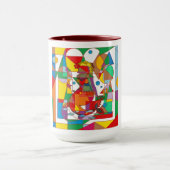 Mug Retro Pop Art Mermaid Colorful Comic Style Coffee  (Centre)