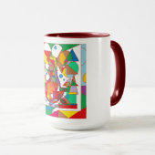 Mug Retro Pop Art Mermaid Colorful Comic Style Coffee  (Devant droit)
