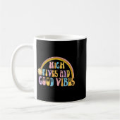 Mug Retro Positive Citations High Foives Et Good Vibes (Gauche)
