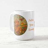 Mug Retro Psychedelic Highland Calf Inspiration (Devant gauche)