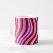 Mug Rétro purple wavy stripes pattern (Devant gauche)